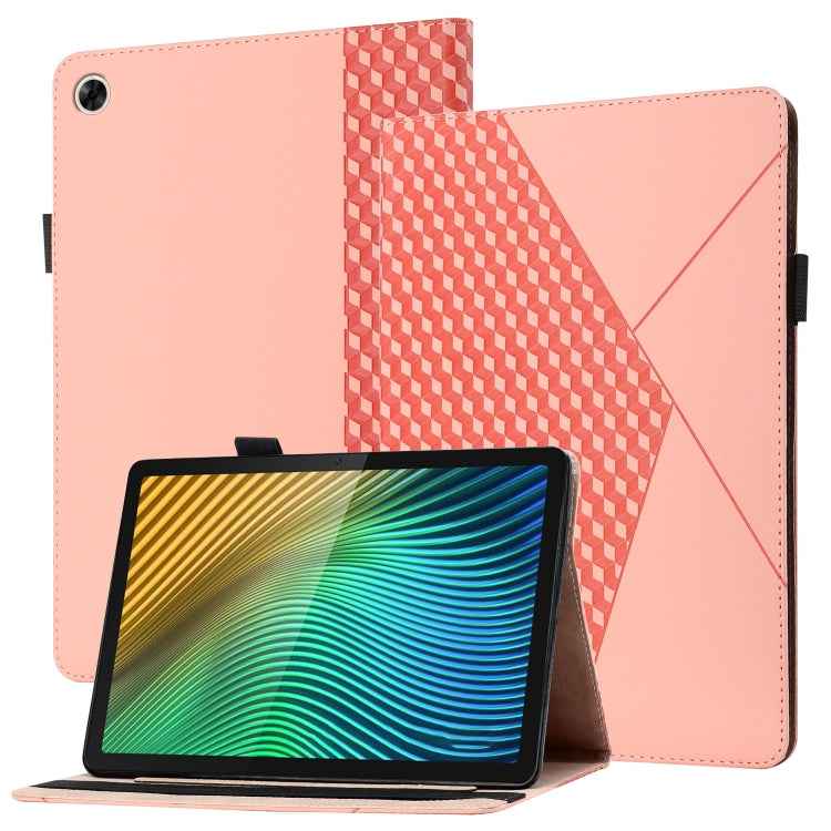 For OPPO Realme Pad Rhombus Skin Feel Horizontal Flip Tablet Leather Case with Card Slots & Holder