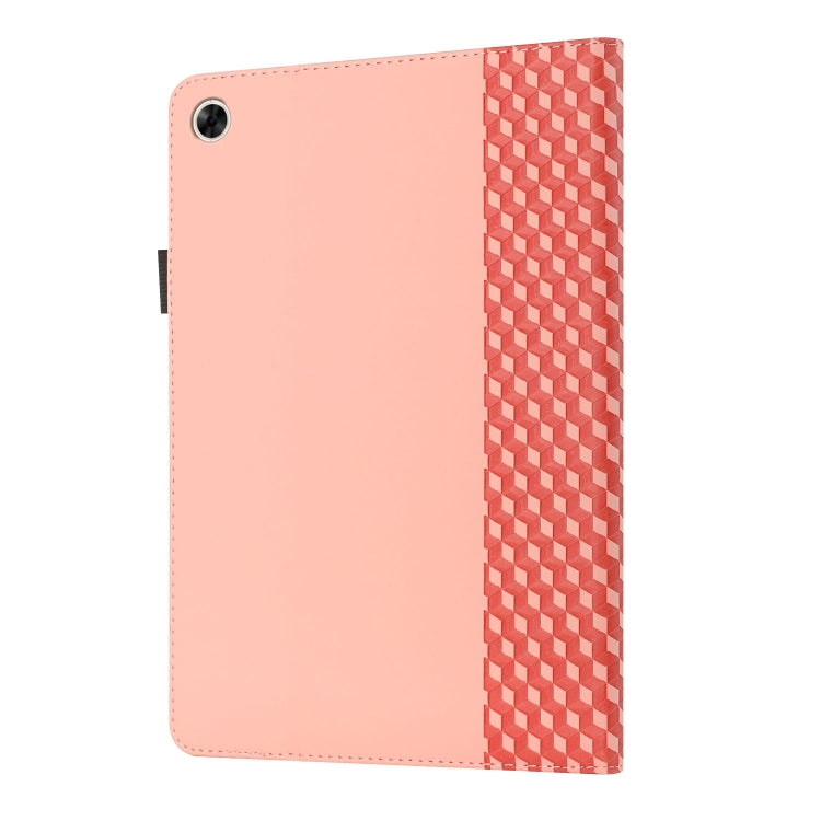For OPPO Realme Pad Rhombus Skin Feel Horizontal Flip Tablet Leather Case with Card Slots & Holder