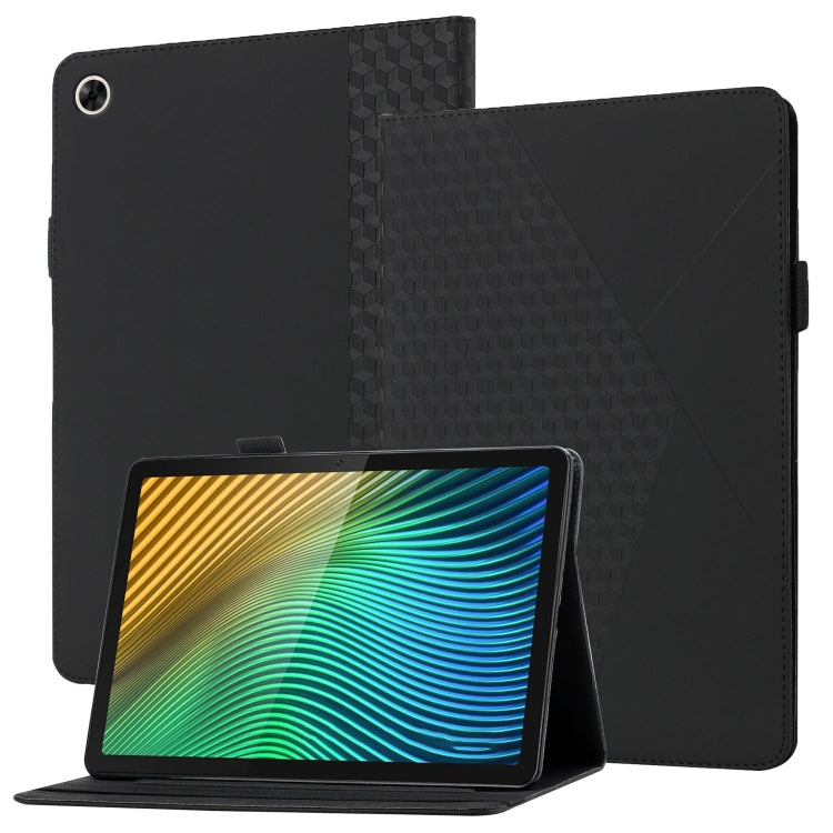For OPPO Realme Pad Rhombus Skin Feel Horizontal Flip Tablet Leather Case with Card Slots & Holder