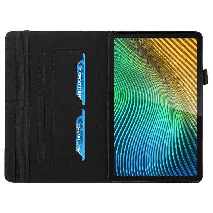 For OPPO Realme Pad Rhombus Skin Feel Horizontal Flip Tablet Leather Case with Card Slots & Holder