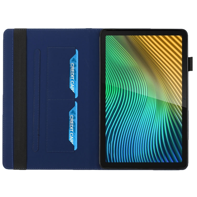 For OPPO Realme Pad Rhombus Skin Feel Horizontal Flip Tablet Leather Case with Card Slots & Holder