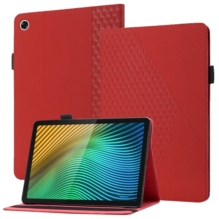 For OPPO Realme Pad Rhombus Skin Feel Horizontal Flip Tablet Leather Case with Card Slots & Holder