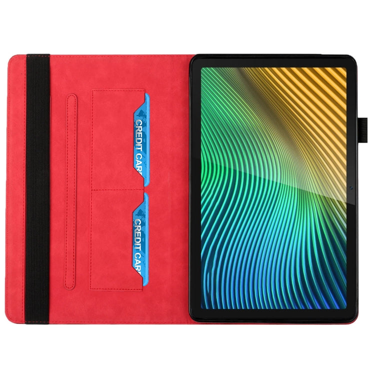 For OPPO Realme Pad Rhombus Skin Feel Horizontal Flip Tablet Leather Case with Card Slots & Holder