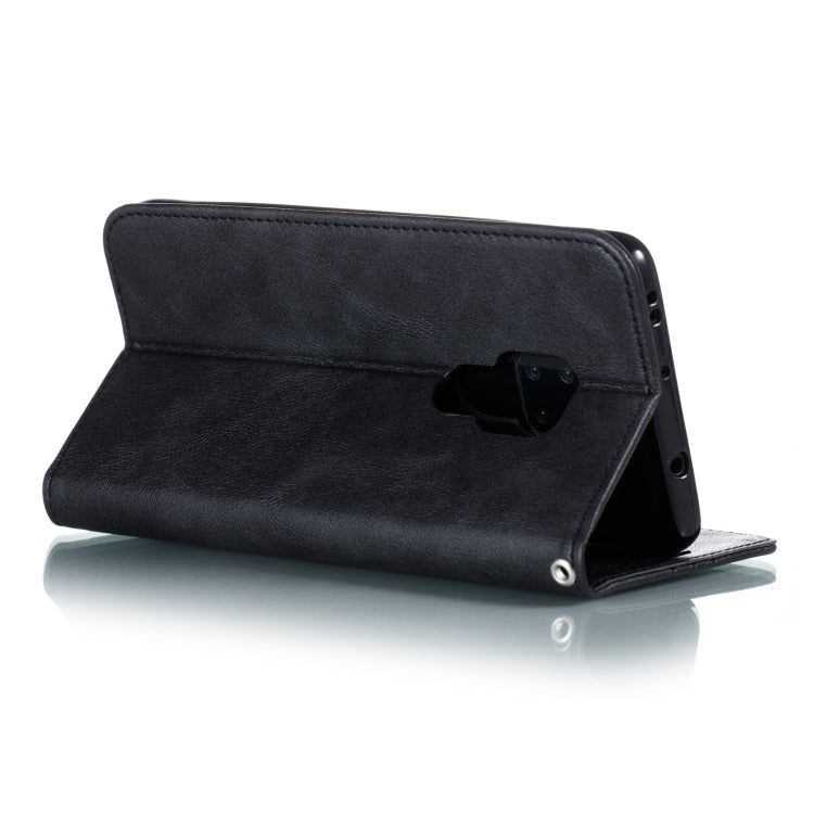 For Huawei Mate 20 Splicing Color Magnetic Hem Horizontal Flip Leather Case with Holder & Card Slots