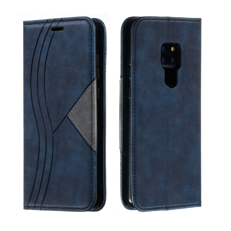 For Huawei Mate 20 Splicing Color Magnetic Hem Horizontal Flip Leather Case with Holder & Card Slots