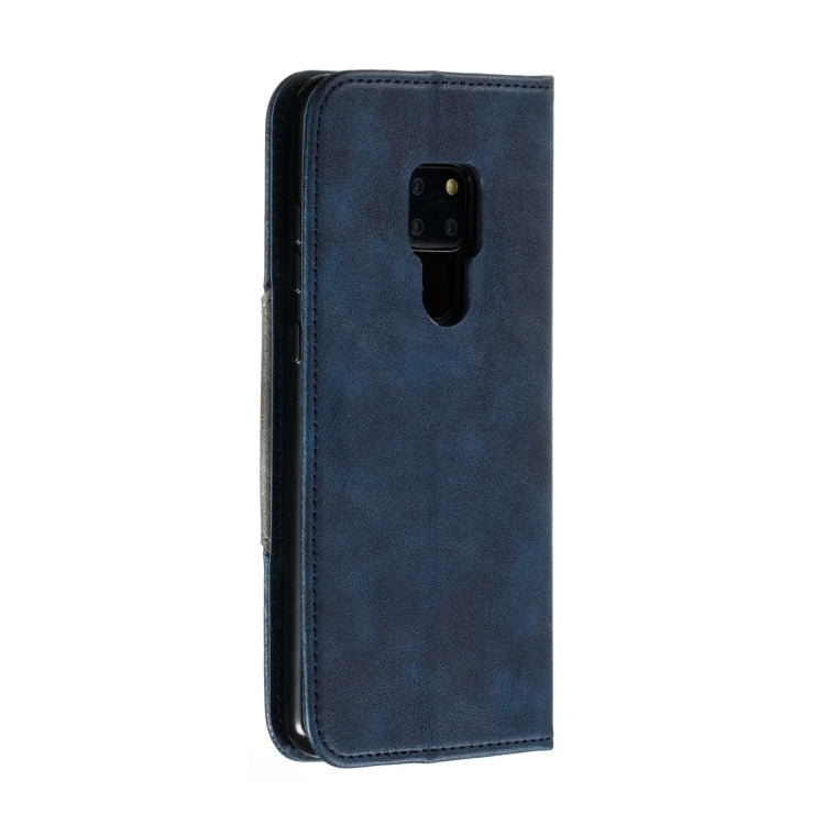For Huawei Mate 20 Splicing Color Magnetic Hem Horizontal Flip Leather Case with Holder & Card Slots