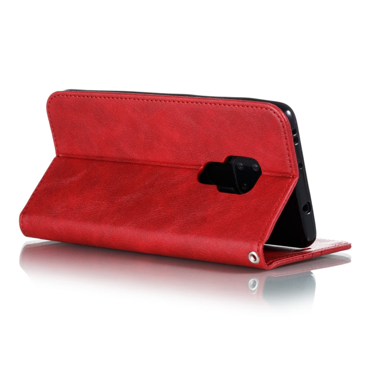 For Huawei Mate 20 Splicing Color Magnetic Hem Horizontal Flip Leather Case with Holder & Card Slots