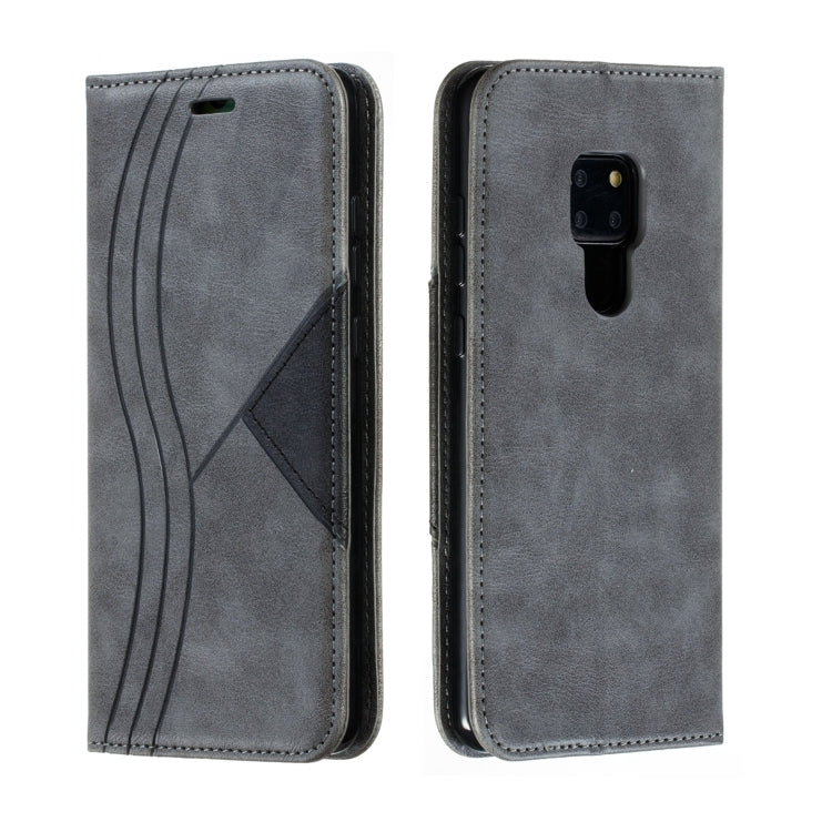 For Huawei Mate 20 Splicing Color Magnetic Hem Horizontal Flip Leather Case with Holder & Card Slots