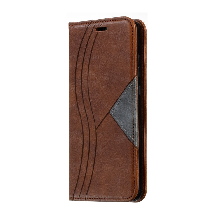 For Huawei Mate 20 Splicing Color Magnetic Hem Horizontal Flip Leather Case with Holder & Card Slots