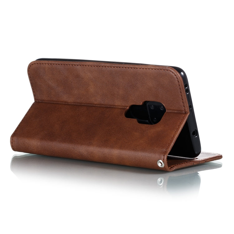 For Huawei Mate 20 Splicing Color Magnetic Hem Horizontal Flip Leather Case with Holder & Card Slots