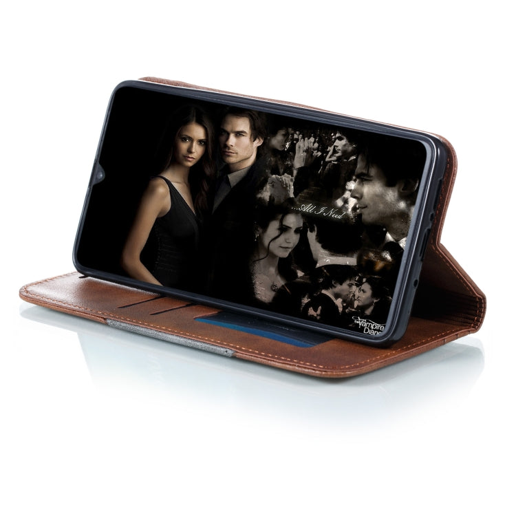 For Huawei Mate 20 Splicing Color Magnetic Hem Horizontal Flip Leather Case with Holder & Card Slots