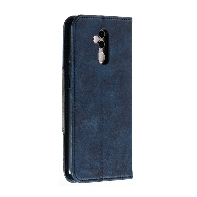 For Huawei Mate 20 Lite / Maimang 7 Splicing Color Magnetic Hem Horizontal Flip Leather Case with Holder & Card Slots
