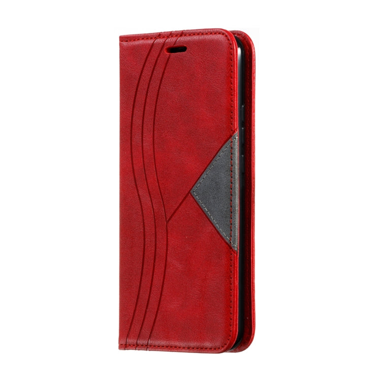 For Huawei Mate 20 Lite / Maimang 7 Splicing Color Magnetic Hem Horizontal Flip Leather Case with Holder & Card Slots