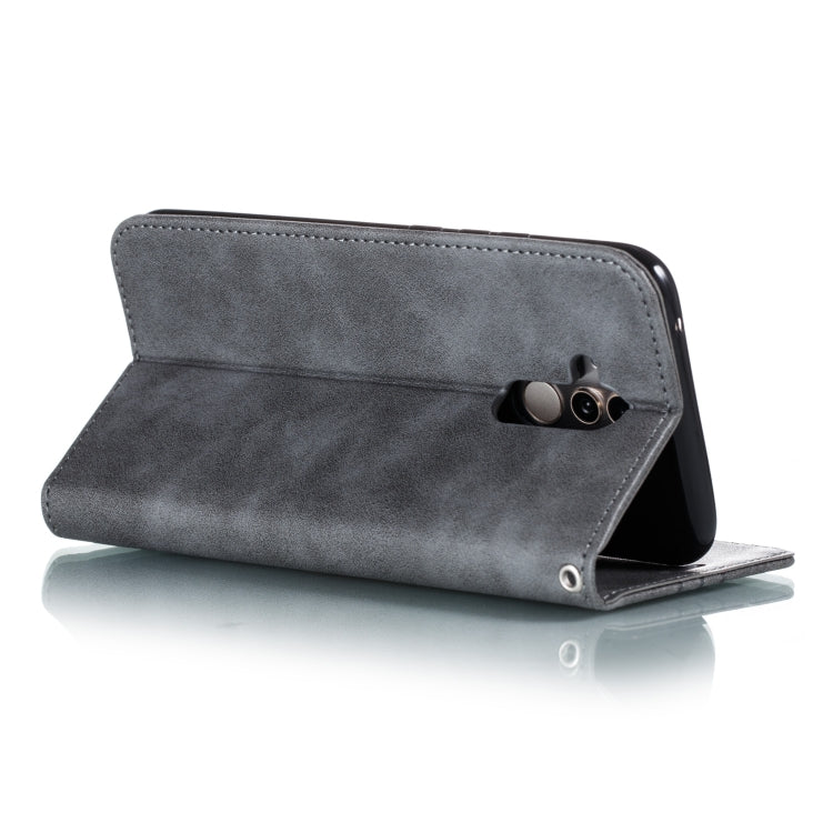 For Huawei Mate 20 Lite / Maimang 7 Splicing Color Magnetic Hem Horizontal Flip Leather Case with Holder & Card Slots