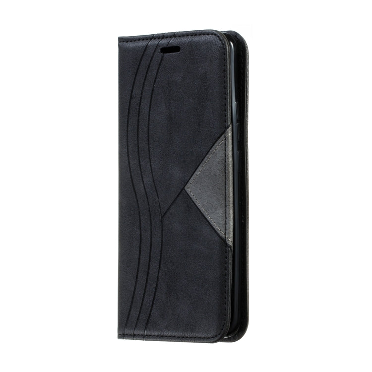 For Huawei Mate 20 Pro Splicing Color Magnetic Hem Horizontal Flip Leather Case with Holder & Card Slots