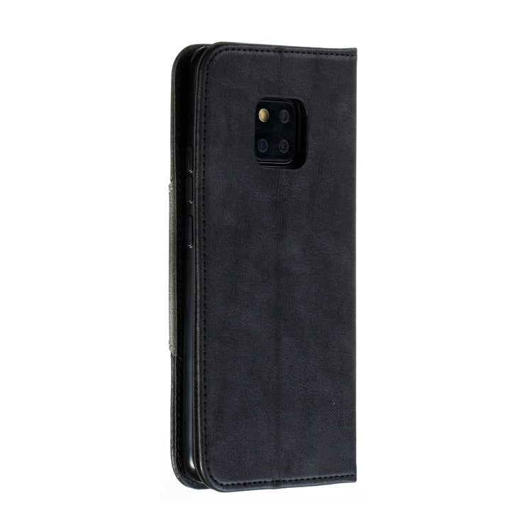For Huawei Mate 20 Pro Splicing Color Magnetic Hem Horizontal Flip Leather Case with Holder & Card Slots