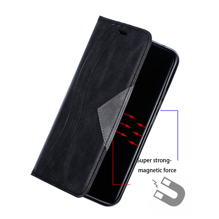 For Huawei Mate 20 Pro Splicing Color Magnetic Hem Horizontal Flip Leather Case with Holder & Card Slots
