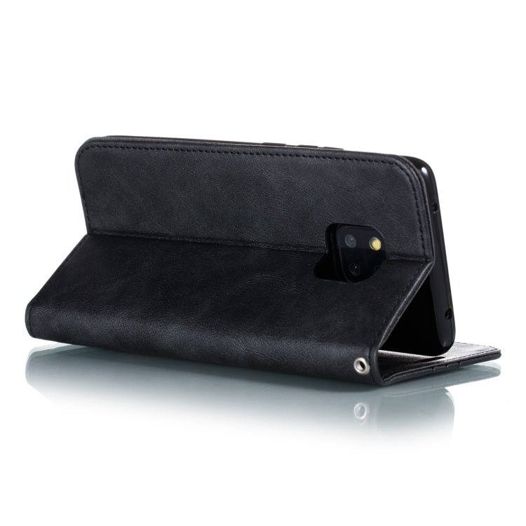 For Huawei Mate 20 Pro Splicing Color Magnetic Hem Horizontal Flip Leather Case with Holder & Card Slots