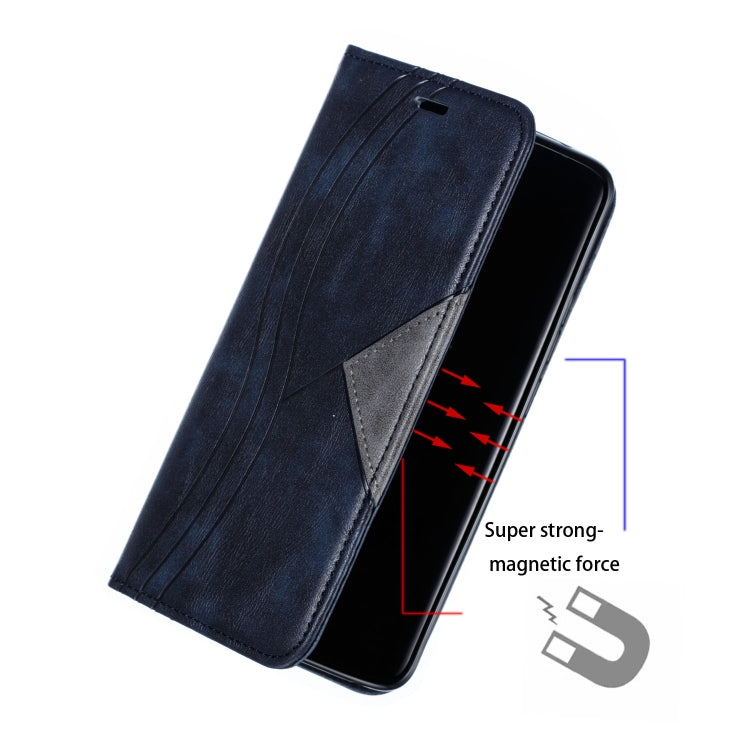 For Huawei Mate 20 Pro Splicing Color Magnetic Hem Horizontal Flip Leather Case with Holder & Card Slots