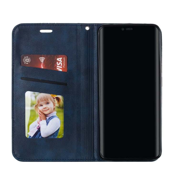 For Huawei Mate 20 Pro Splicing Color Magnetic Hem Horizontal Flip Leather Case with Holder & Card Slots