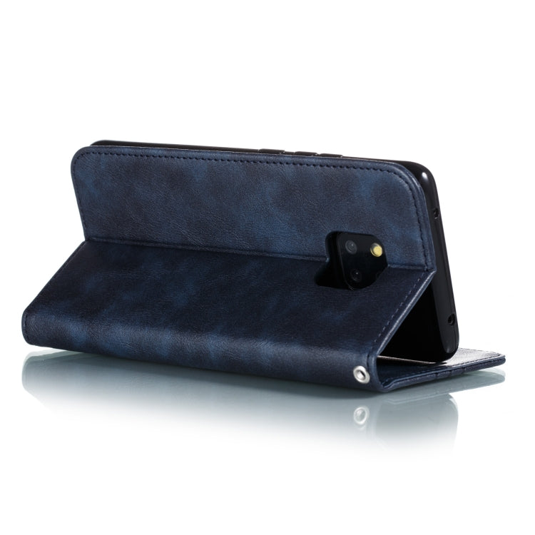 For Huawei Mate 20 Pro Splicing Color Magnetic Hem Horizontal Flip Leather Case with Holder & Card Slots