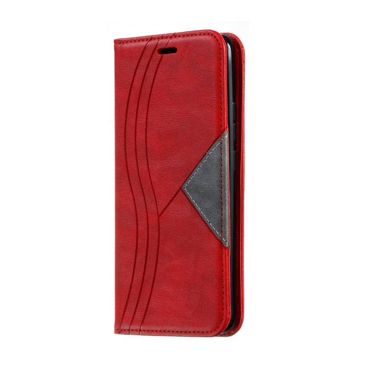 For Huawei Mate 20 Pro Splicing Color Magnetic Hem Horizontal Flip Leather Case with Holder & Card Slots