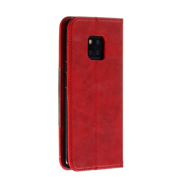 For Huawei Mate 20 Pro Splicing Color Magnetic Hem Horizontal Flip Leather Case with Holder & Card Slots