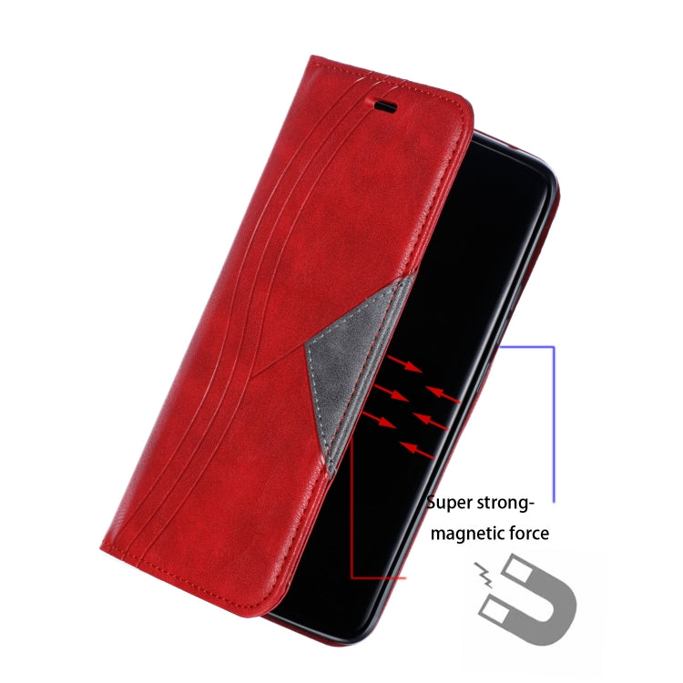 For Huawei Mate 20 Pro Splicing Color Magnetic Hem Horizontal Flip Leather Case with Holder & Card Slots