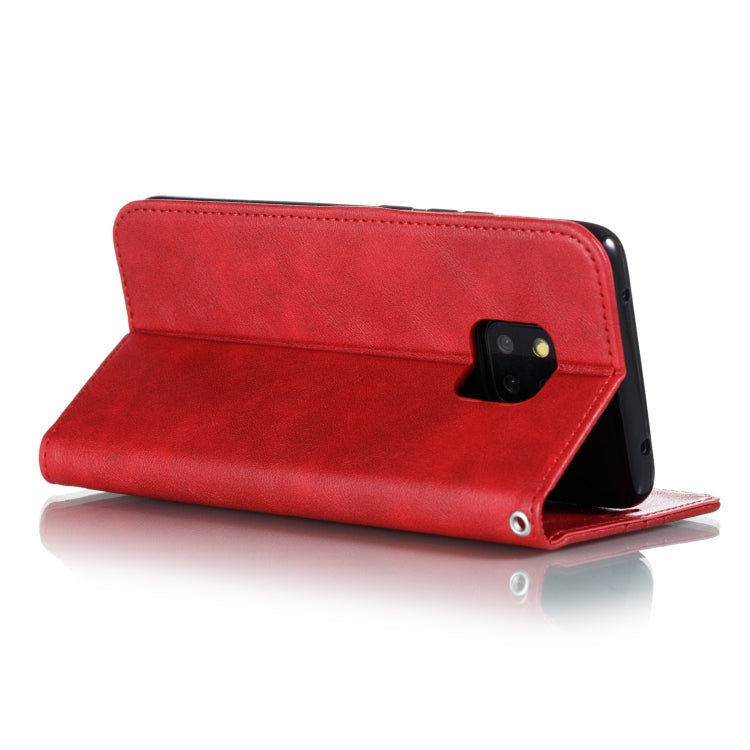 For Huawei Mate 20 Pro Splicing Color Magnetic Hem Horizontal Flip Leather Case with Holder & Card Slots