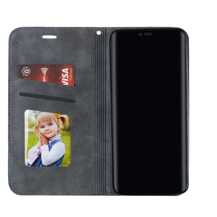 For Huawei Mate 20 Pro Splicing Color Magnetic Hem Horizontal Flip Leather Case with Holder & Card Slots