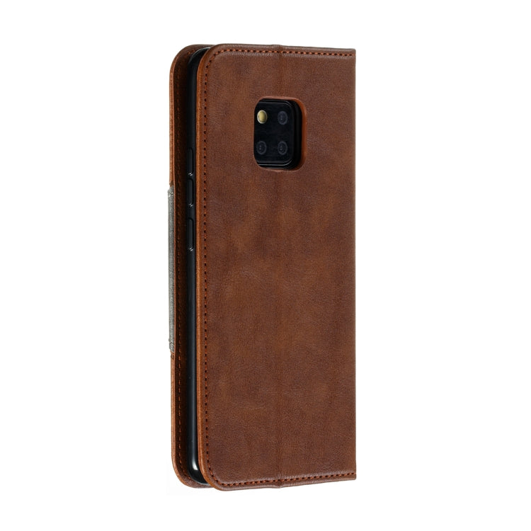 For Huawei Mate 20 Pro Splicing Color Magnetic Hem Horizontal Flip Leather Case with Holder & Card Slots