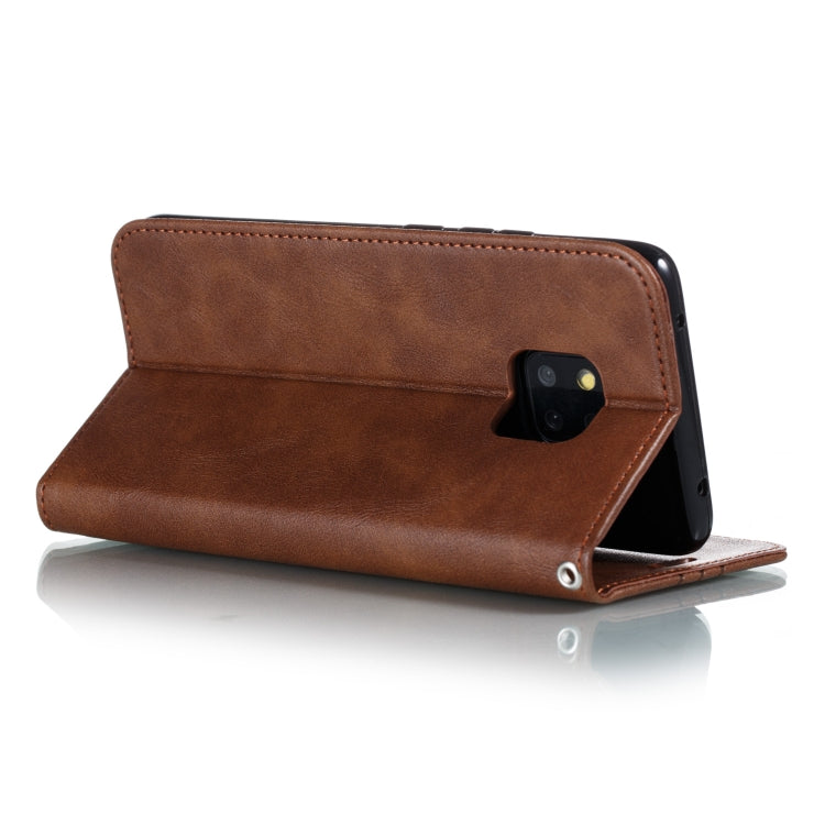 For Huawei Mate 20 Pro Splicing Color Magnetic Hem Horizontal Flip Leather Case with Holder & Card Slots