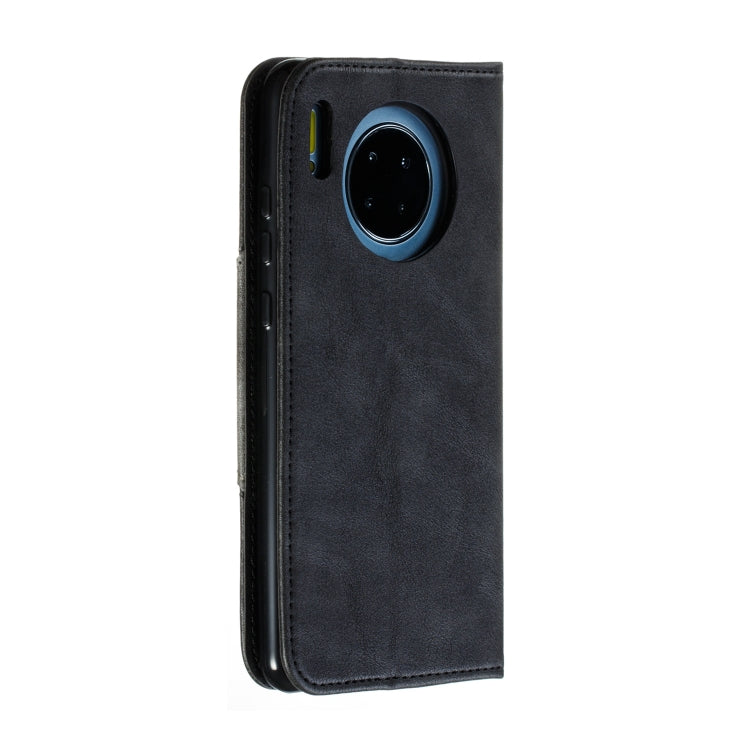 For Huawei Mate 30 Splicing Color Magnetic Hem Horizontal Flip Leather Case with Holder & Card Slots