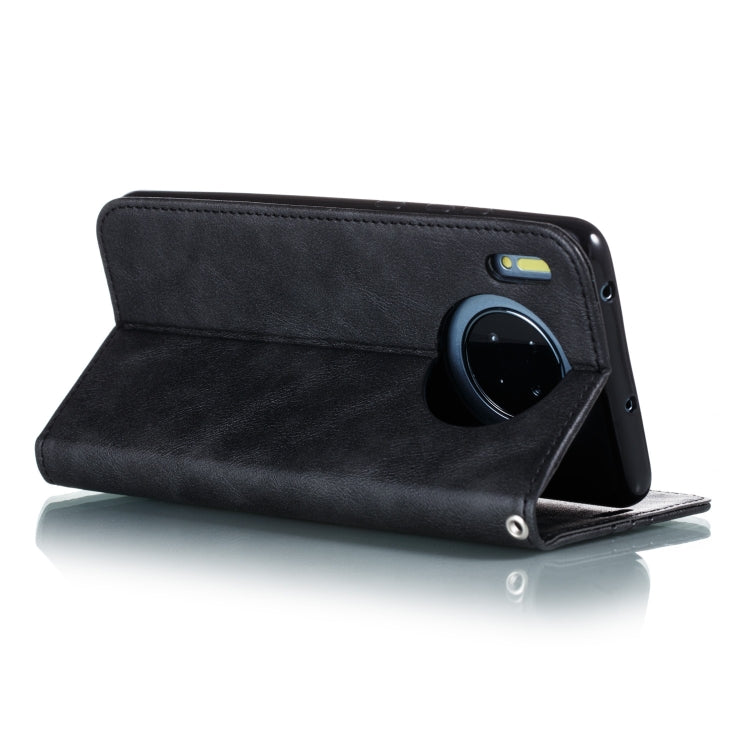 For Huawei Mate 30 Splicing Color Magnetic Hem Horizontal Flip Leather Case with Holder & Card Slots