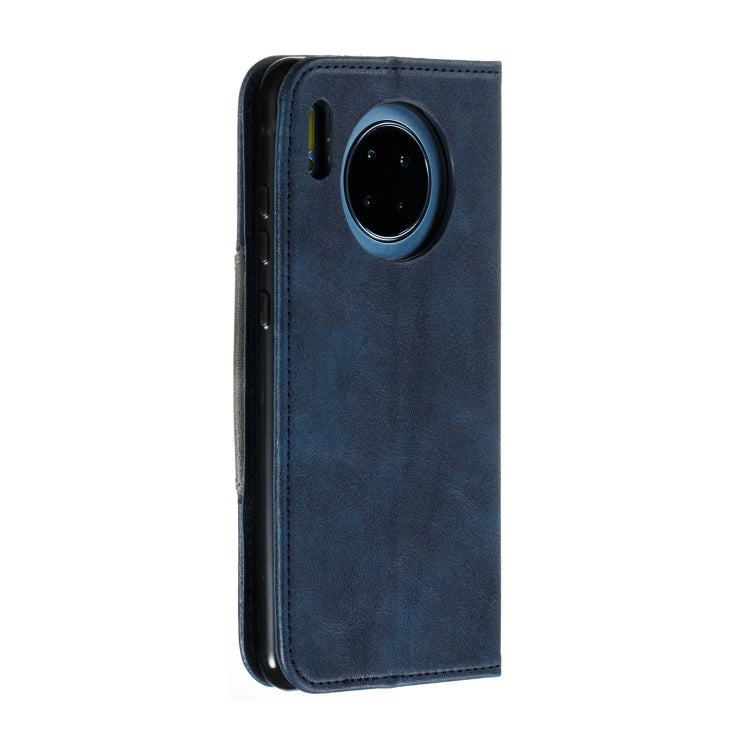 For Huawei Mate 30 Splicing Color Magnetic Hem Horizontal Flip Leather Case with Holder & Card Slots