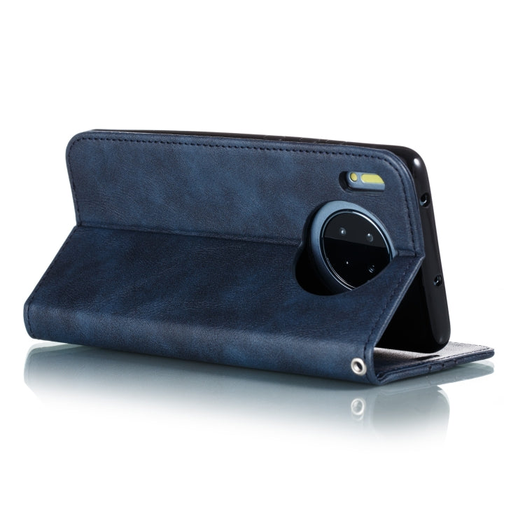 For Huawei Mate 30 Splicing Color Magnetic Hem Horizontal Flip Leather Case with Holder & Card Slots