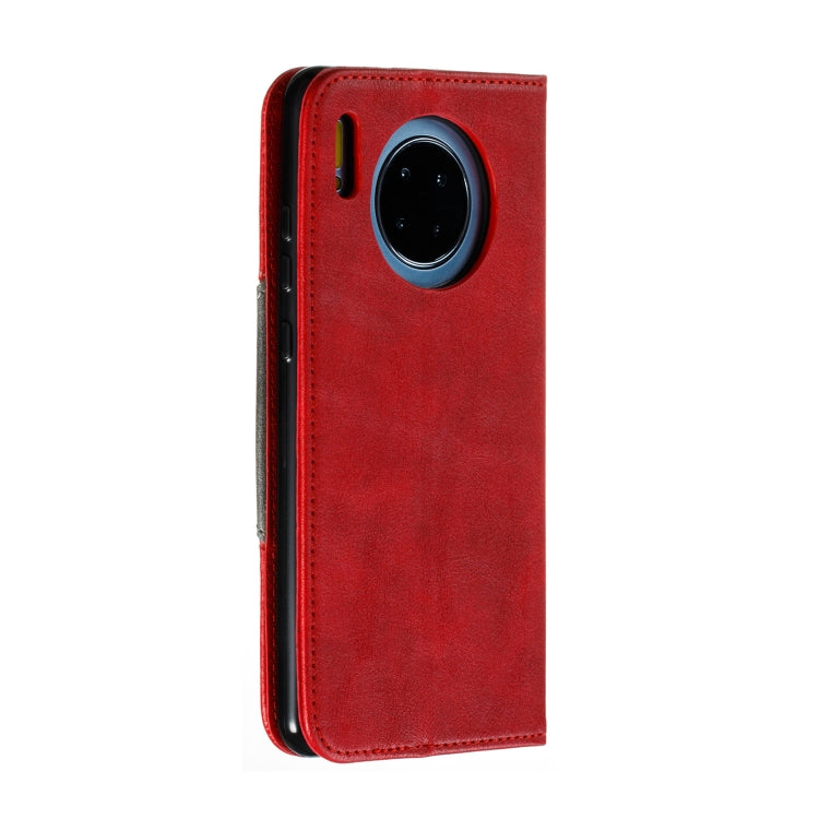 For Huawei Mate 30 Splicing Color Magnetic Hem Horizontal Flip Leather Case with Holder & Card Slots