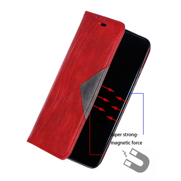 For Huawei Mate 30 Splicing Color Magnetic Hem Horizontal Flip Leather Case with Holder & Card Slots