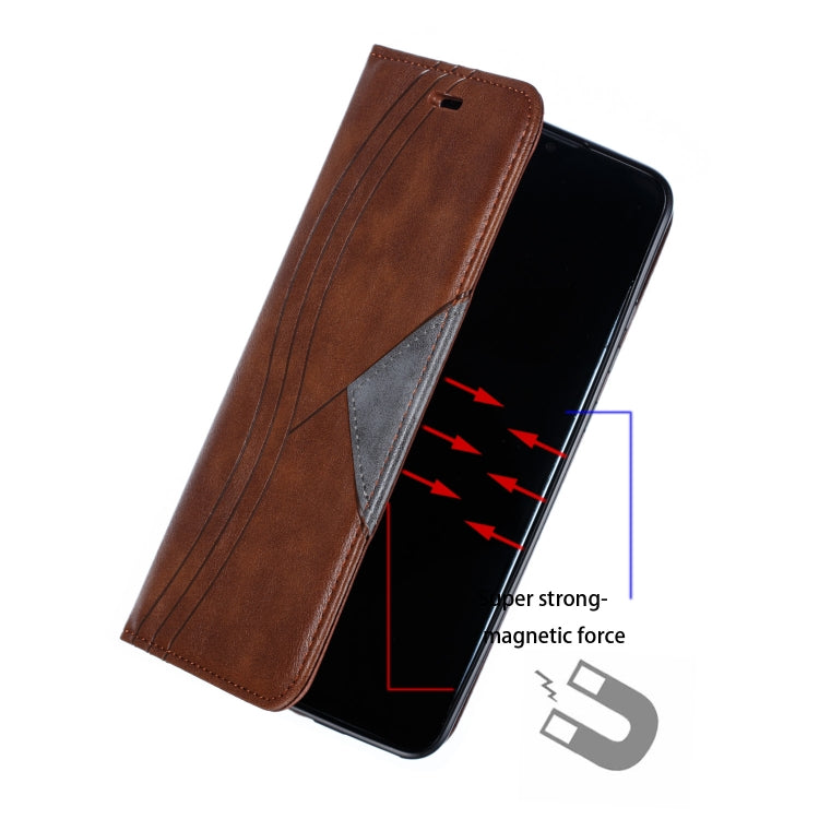 For Huawei Mate 30 Splicing Color Magnetic Hem Horizontal Flip Leather Case with Holder & Card Slots