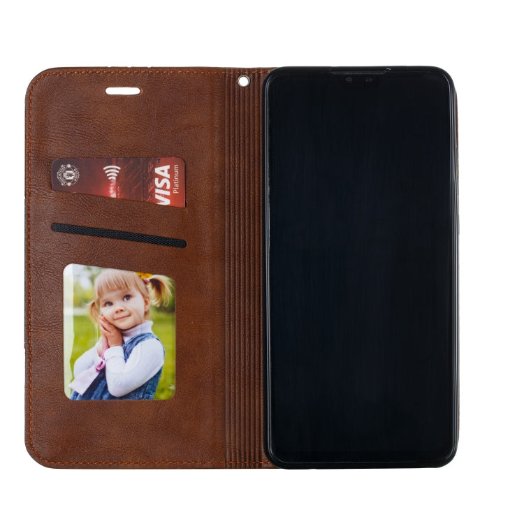 For Huawei Mate 30 Splicing Color Magnetic Hem Horizontal Flip Leather Case with Holder & Card Slots