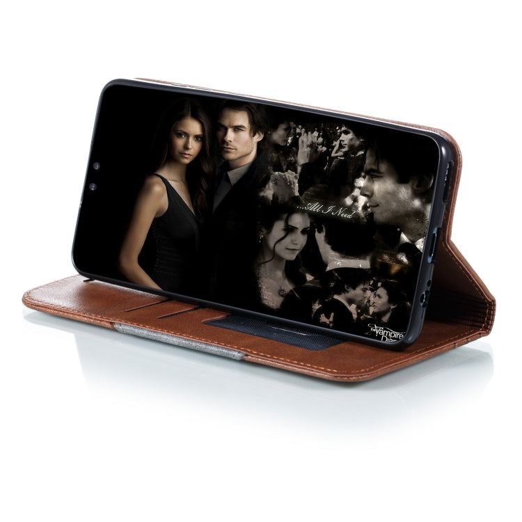For Huawei Mate 30 Splicing Color Magnetic Hem Horizontal Flip Leather Case with Holder & Card Slots
