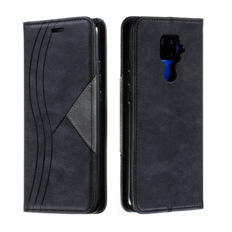 For Huawei Mate 30 Lite / Nova 5i Pro Splicing Color Magnetic Hem Horizontal Flip Leather Case with Holder & Card Slots