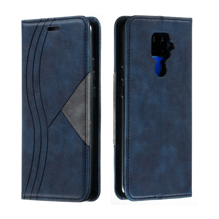 For Huawei Mate 30 Lite / Nova 5i Pro Splicing Color Magnetic Hem Horizontal Flip Leather Case with Holder & Card Slots