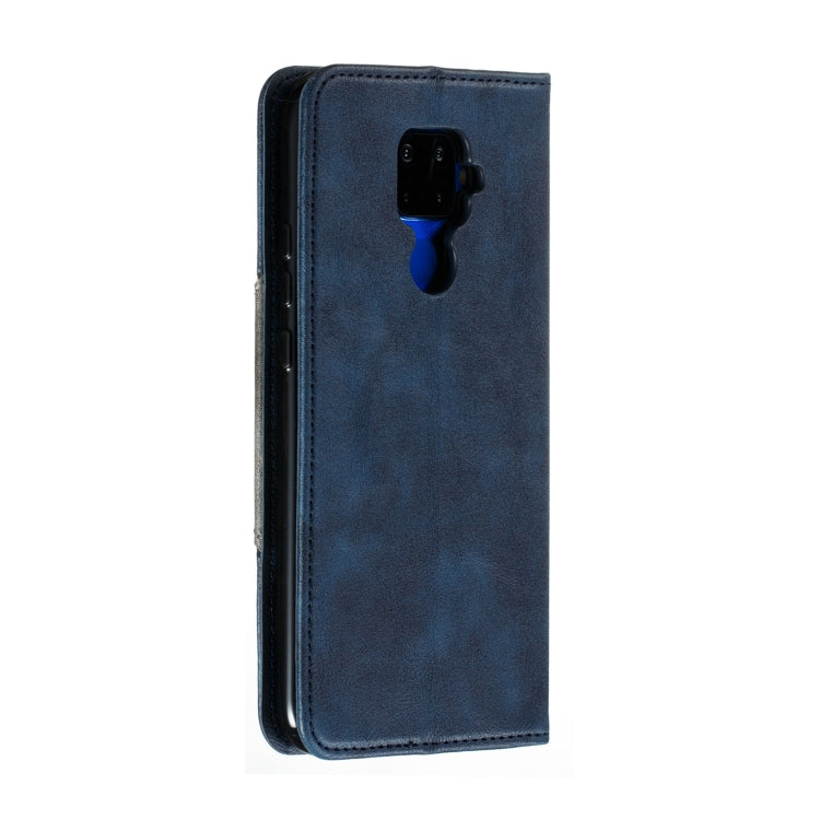 For Huawei Mate 30 Lite / Nova 5i Pro Splicing Color Magnetic Hem Horizontal Flip Leather Case with Holder & Card Slots