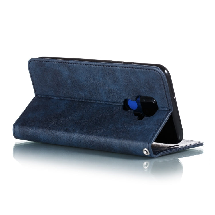 For Huawei Mate 30 Lite / Nova 5i Pro Splicing Color Magnetic Hem Horizontal Flip Leather Case with Holder & Card Slots