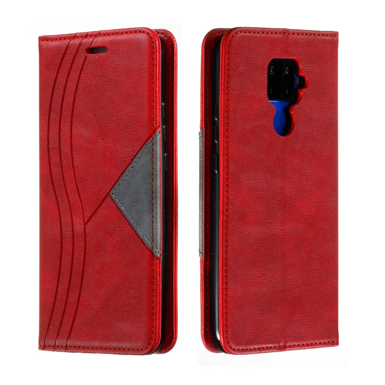 For Huawei Mate 30 Lite / Nova 5i Pro Splicing Color Magnetic Hem Horizontal Flip Leather Case with Holder & Card Slots