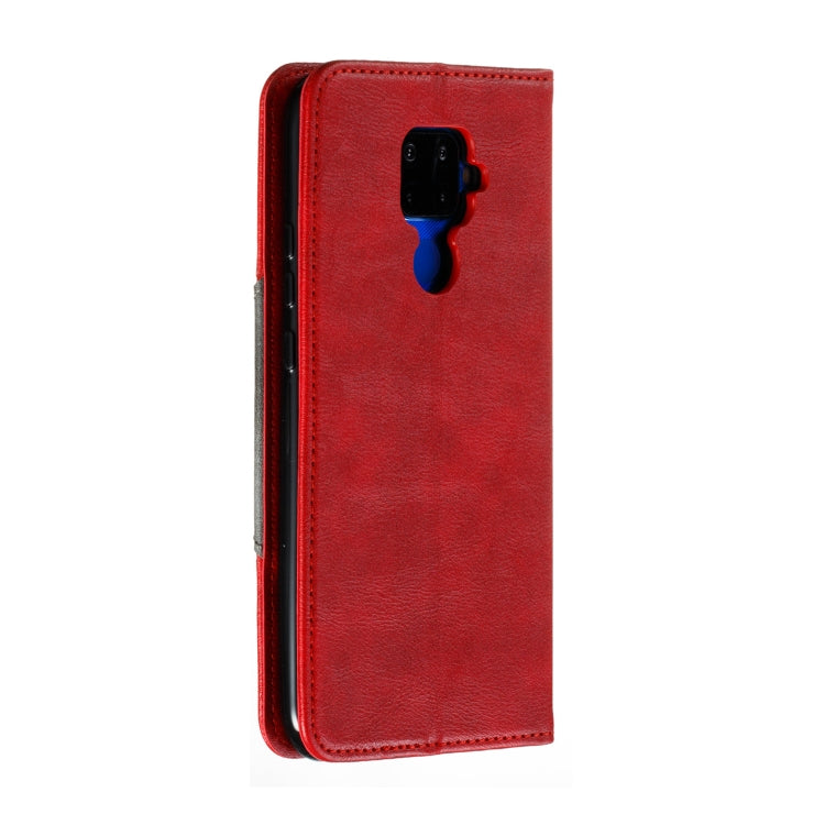 For Huawei Mate 30 Lite / Nova 5i Pro Splicing Color Magnetic Hem Horizontal Flip Leather Case with Holder & Card Slots