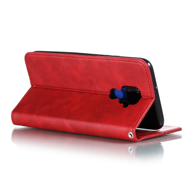 For Huawei Mate 30 Lite / Nova 5i Pro Splicing Color Magnetic Hem Horizontal Flip Leather Case with Holder & Card Slots