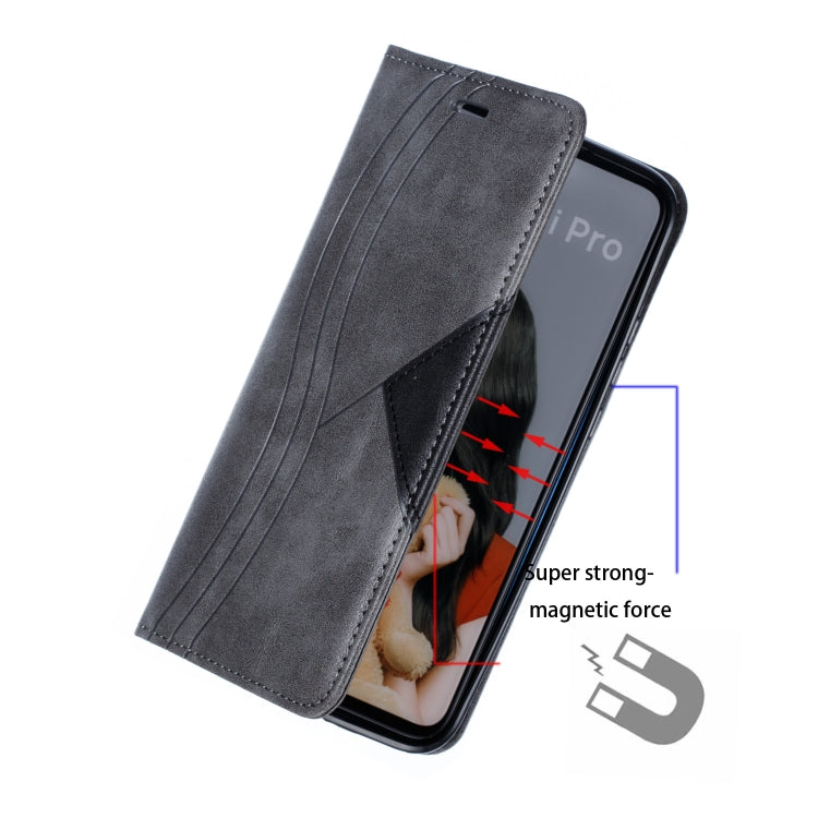 For Huawei Mate 30 Lite / Nova 5i Pro Splicing Color Magnetic Hem Horizontal Flip Leather Case with Holder & Card Slots
