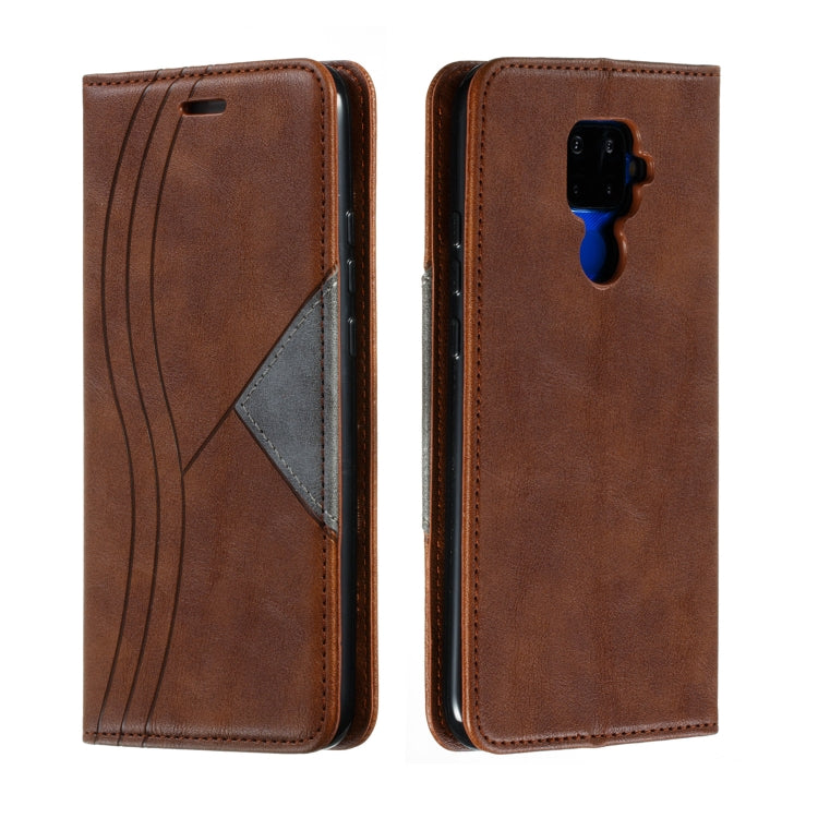 For Huawei Mate 30 Lite / Nova 5i Pro Splicing Color Magnetic Hem Horizontal Flip Leather Case with Holder & Card Slots